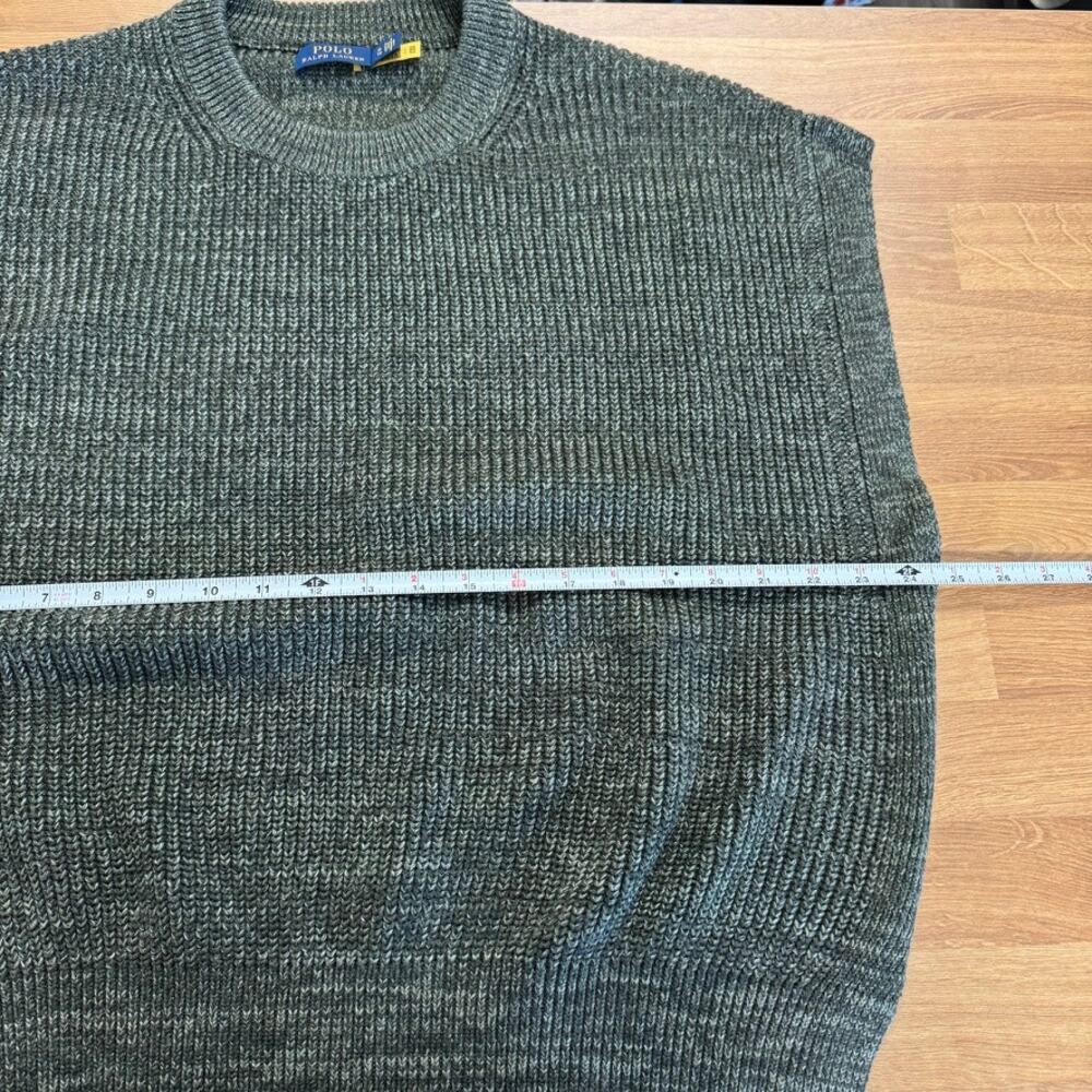 Polo Ralph Lauren Rib-Knit Dolman Sleeveless Jumper Vest Womens XL Green Wool - Picture 6 of 13